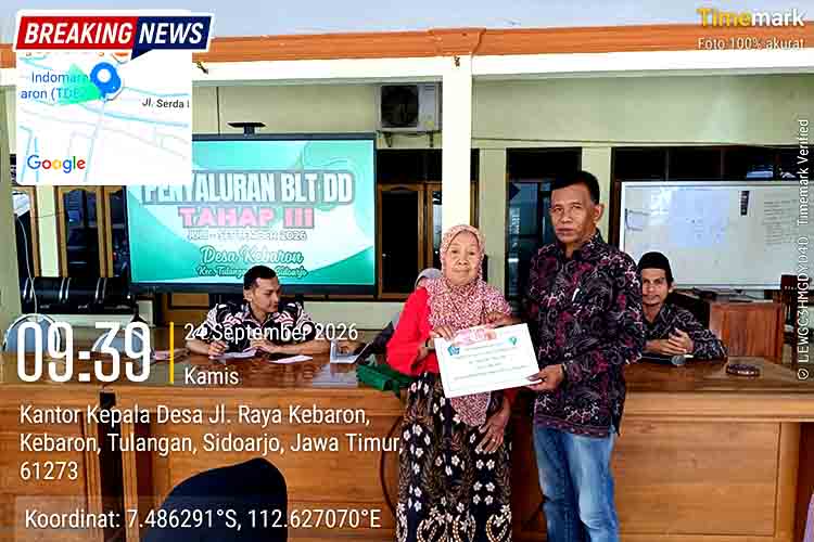 Pemdes Kebaron Bersama Bank Delta Artha Salurkan BLT DD Tahap Tiga untuk 17 KPM