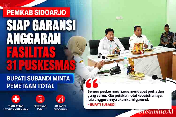 Pemkab Sidoarjo Siap Garansi Anggaran Fasilitas 31 Puskesmas, Bupati Subandi Minta Pemetaan Total