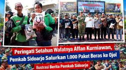 Peringati Setahun Wafatnya Affan Kurniawan, Pemkab Sidoarjo Salurkan 1.000 Paket Beras ke Ojol