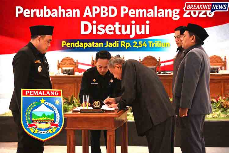 Perubahan APBD Pemalang 2026 Disetujui, Pendapatan Jadi Rp. 2,54 Triliun