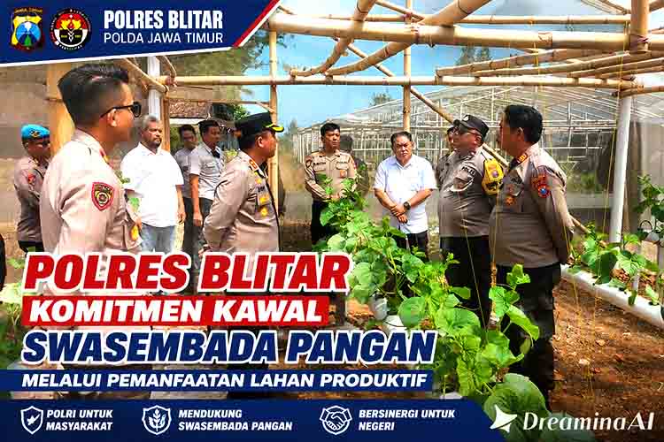Polres Blitar Komitmen Kawal Swasembada Pangan Melalui Pemanfaatan Lahan Produktif