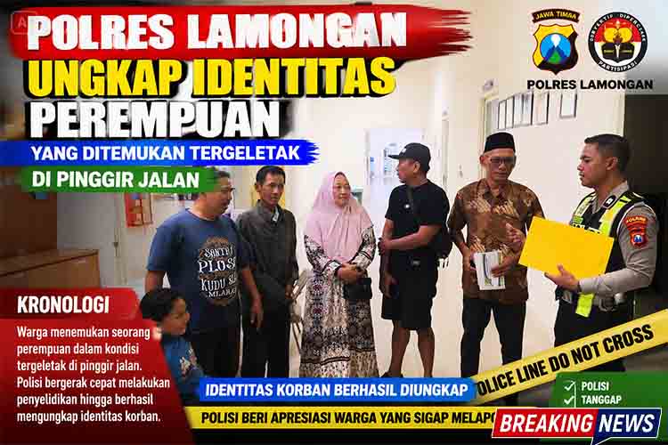Polres Lamongan Ungkap Identitas Perempuan yang Ditemukan Tergeletak di Pinggir Jalan