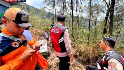 Polres Nganjuk Siagakan Personel Pasca Karhutla Gunung Wilis, Antisipasi Bara Api Kembali Muncul