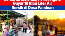 Kemarau Melanda, Polres Ngawi Guyur 10 Ribu Liter Air Bersih di Desa Pandean