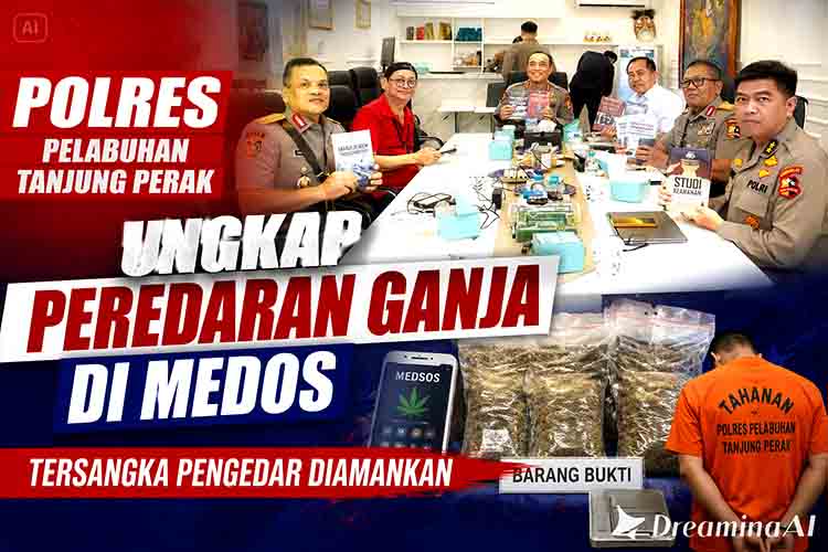 Polres Pelabuhan Tanjung Perak Ungkap Peredaran Ganja di Medos, Tersangka Pengedar Diamankan