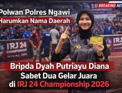 Polwan Polres Ngawi Harumkan Nama Daerah, Bripda Dyah Putriayu Diana Sabet Dua Gelar Juara di IRJ 24 Championship 2026