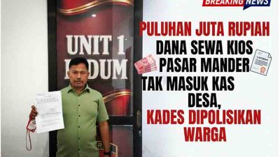 Puluhan Juta Rupiah Dana Sewa Kios Pasar Mander Tak Masuk Kas Desa, Kades Dipolisikan Warga
