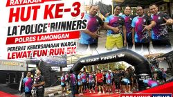 Rayakan HUT ke-3, LA Police Runners Polres Lamongan Pererat Kebersamaan Warga Lewat Fun Run 5K