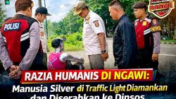 Razia Humanis di Ngawi: Manusia Silver di Traffic Light Diamankan dan Diserahkan ke Dinsos