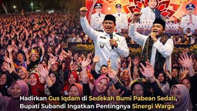 Ribuan Jamaah Padati Sedekah Bumi Desa Pabean Sidoarjo, Bupati Subandi & Gus Iqdam Kobarkan Semangat Gotong Royong