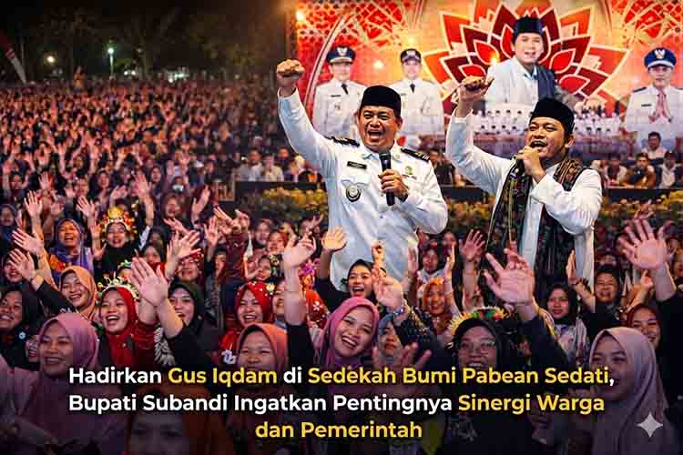 Ribuan Jamaah Padati Sedekah Bumi Desa Pabean Sidoarjo, Bupati Subandi & Gus Iqdam Kobarkan Semangat Gotong Royong