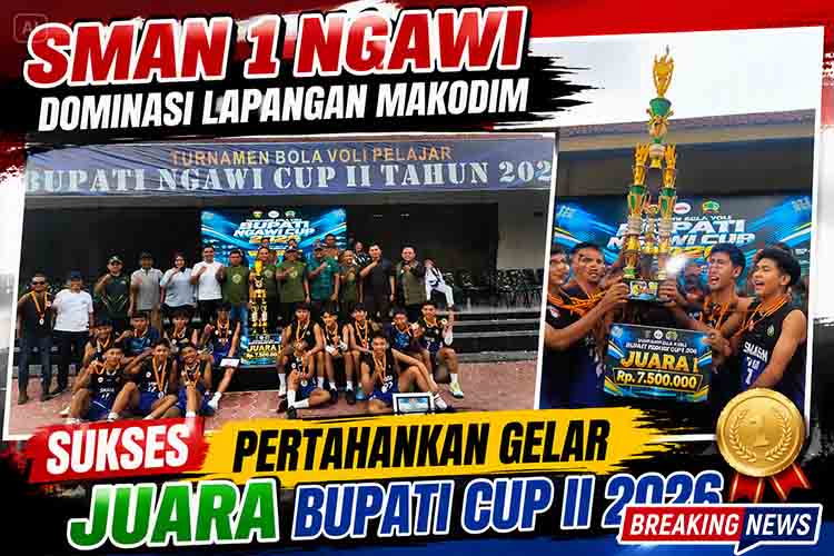 SMAN 1 Ngawi Dominasi Lapangan Makodim, Sukses Pertahankan Gelar Juara Bupati Cup II