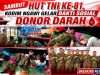 Sambut HUT TNI ke-81, Kodim Ngawi Gelar Bakti Sosial Donor Darah