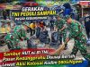 Sambut HUT ke-81 TNI, Pasar Kedungprahu Disulap Bersih Lewat Aksi Kolosal Kodim 0805/Ngawi