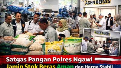 Satgas Pangan Polres Ngawi Jamin Stok Beras Aman dan Harga Stabil di Pasar Besar mdn
