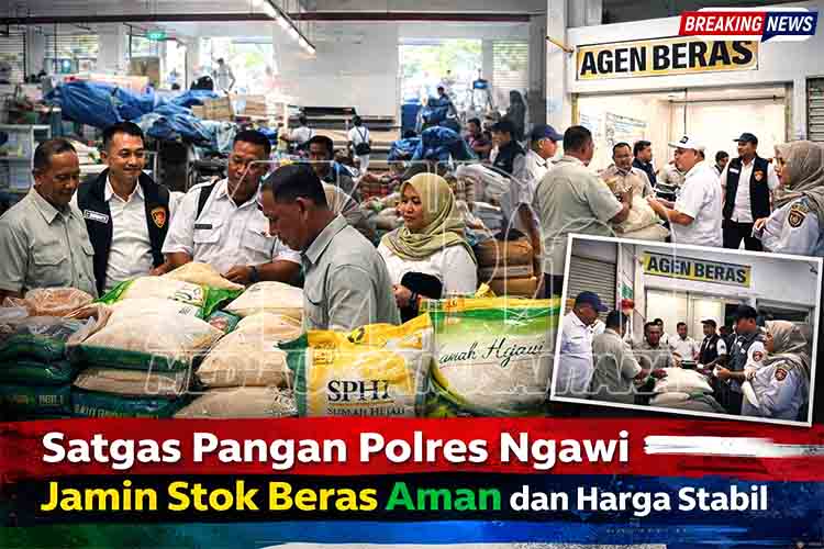 Satgas Pangan Polres Ngawi Jamin Stok Beras Aman dan Harga Stabil di Pasar Besar mdn