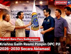 Sejarah Baru Pers Balikpapan: Krishna Galih Resmi Pimpin DPC PJI 2026–2030 Secara Aklamasi