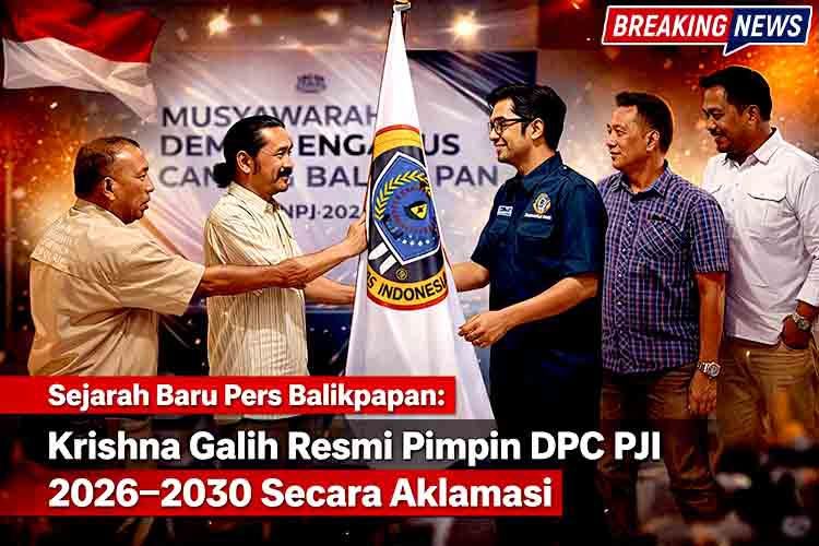 Sejarah Baru Pers Balikpapan Krishna Galih Resmi Pimpin DPC PJI 2026–2030 Secara Aklamasi
