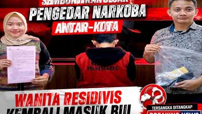 Sembunyikan Jejak Pengedar Narkoba Antar-Kota, Wanita Residivis Kembali Masuk Bui