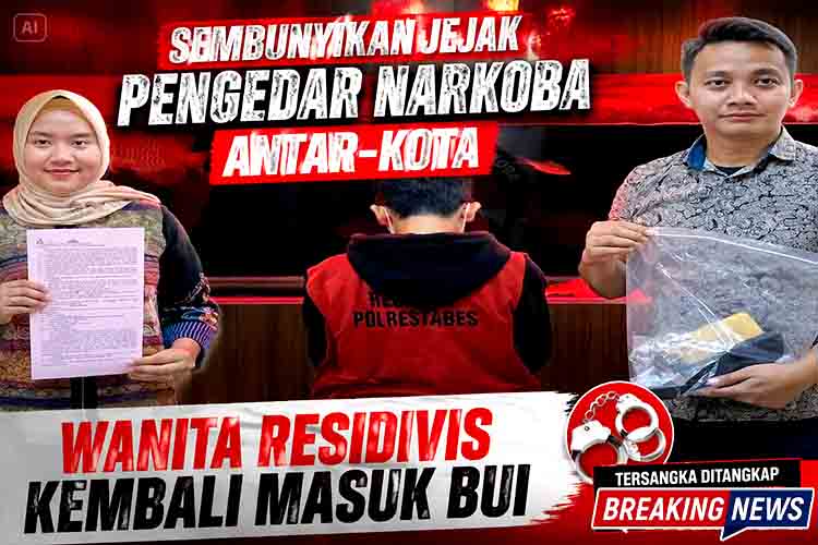 Sembunyikan Jejak Pengedar Narkoba Antar Kota, Wanita Residivis Kembali Masuk Bui