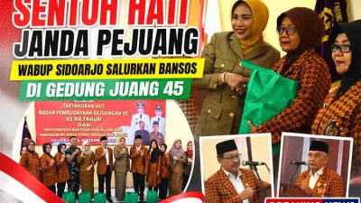 Sentuh Hati Janda Pejuang, Wabup Sidoarjo Salurkan Bansos di Gedung Juang