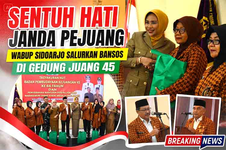 Sentuh Hati Janda Pejuang, Wabup Sidoarjo Salurkan Bansos di Gedung Juang