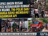 Kipas Angin Rusak Picu Kebakaran Rumah di Ngawi, TNI-Polri dan Warga Bahu-Membahu Padamkan Api