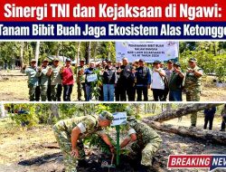 Peringati Harlah ke-81 Kejaksaan, Babinsa Koramil Paron dan Warga Hijaukan Alas Ketonggo Srigati