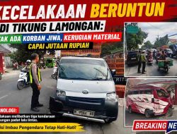 Gagal Mendahului di Jalan Lamongan-Mantup, Minibus Pemicu Tabrakan Beruntun 3 Kendaraan
