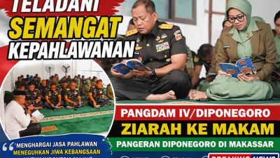 Teladani Semangat Kepahlawanan, Pangdam IV Diponegoro Ziarah ke Makam Pangeran Diponegoro di Makassar