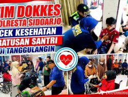 Tim Dokkes Polresta Sidoarjo Cek Kesehatan Ratusan Santri di Tanggulangin