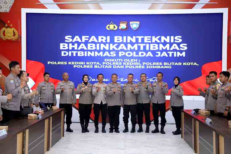 Tingkatkan Kompetensi Personel, Bhabinkamtibmas Polres Kediri Kota Ikuti Bimtek Ditbinmas