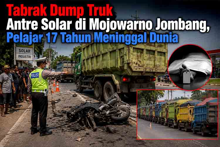 Tragedi Depan SPBU Japanan Jombang Motor Pelajar Hantam Truk Parkir, 1 Tewas dan 1 Luka