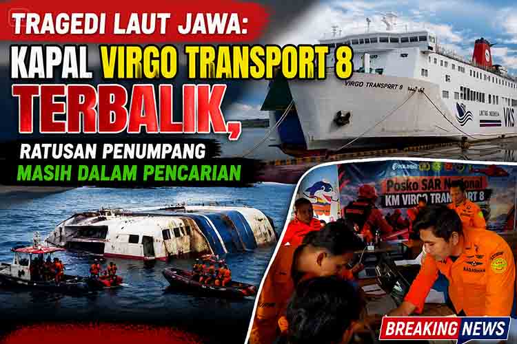 Tragedi Laut Jawa Kapal Virgo Transport 8 Terbalik, Ratusan Penumpang Masih Dalam Pencarian