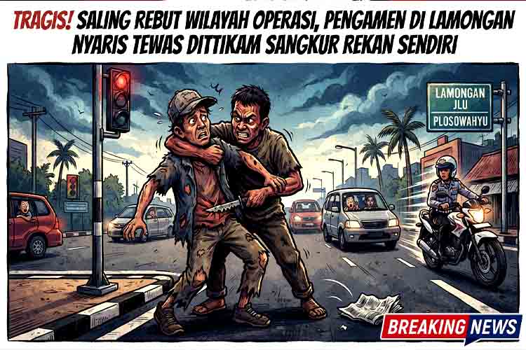 Tragis! Saling Rebut Wilayah Operasi, Pengamen di Lamongan Nyaris Tewas Ditikam Sangkur Rekan Sendiri