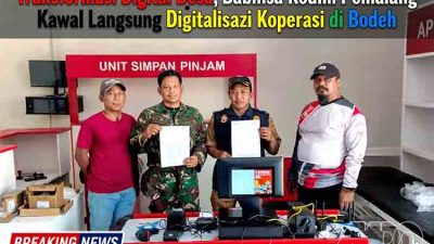 Transformasi Digital Desa, Babinsa Kodim Pemalang Kawal Langsung Digitalisasi Koperasi di Bodeh MDN