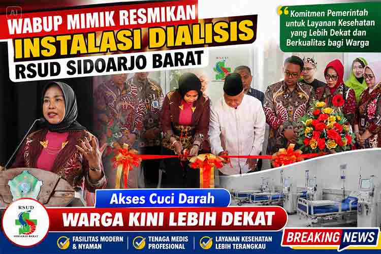 Wabup Mimik Resmikan Instalasi Dialisis RSUD Sidoarjo Barat, Akses Cuci Darah Warga Kini Lebih Dekat