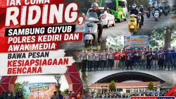 ‎Tak Cuma Riding, Sambung Guyub Polres Kediri dan Awak Media Bawa Pesan Kesiapsiagaan Bencana