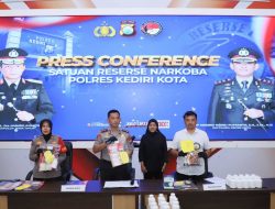 Polres Kediri Kota Ungkap 19 Kasus Narkoba, 21 Tersangka Diamankan dan 642 Gram Sabu Disita