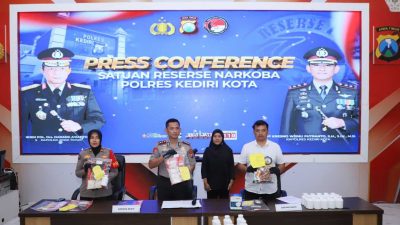 Polres Kediri Kota Ungkap 19 Kasus Narkoba, 21 Tersangka Diamankan dan 642 Gram Sabu Disita