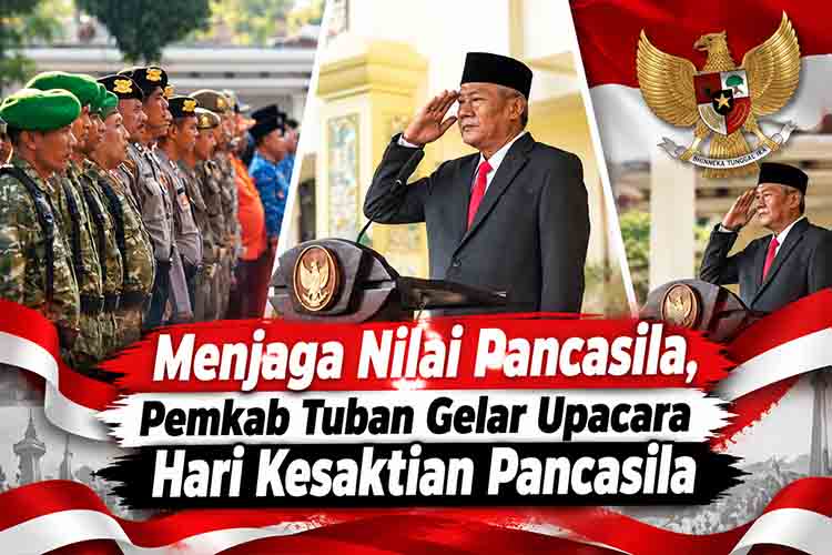 Menjaga Nilai Pancasila, Pemkab Tuban Gelar Upacara Hari Kesaktian Pancasila